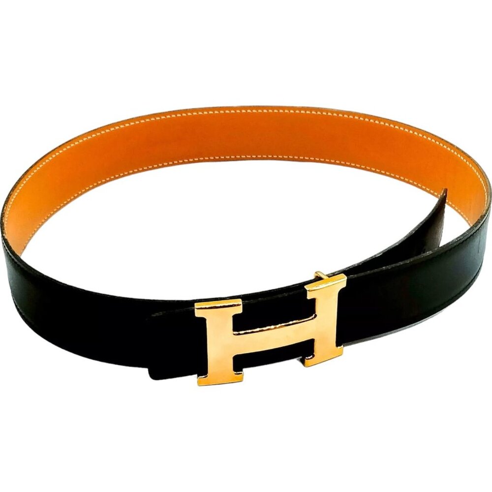 705364AG (S6) Hermes Belt Black Leather - Picture 2 of 10